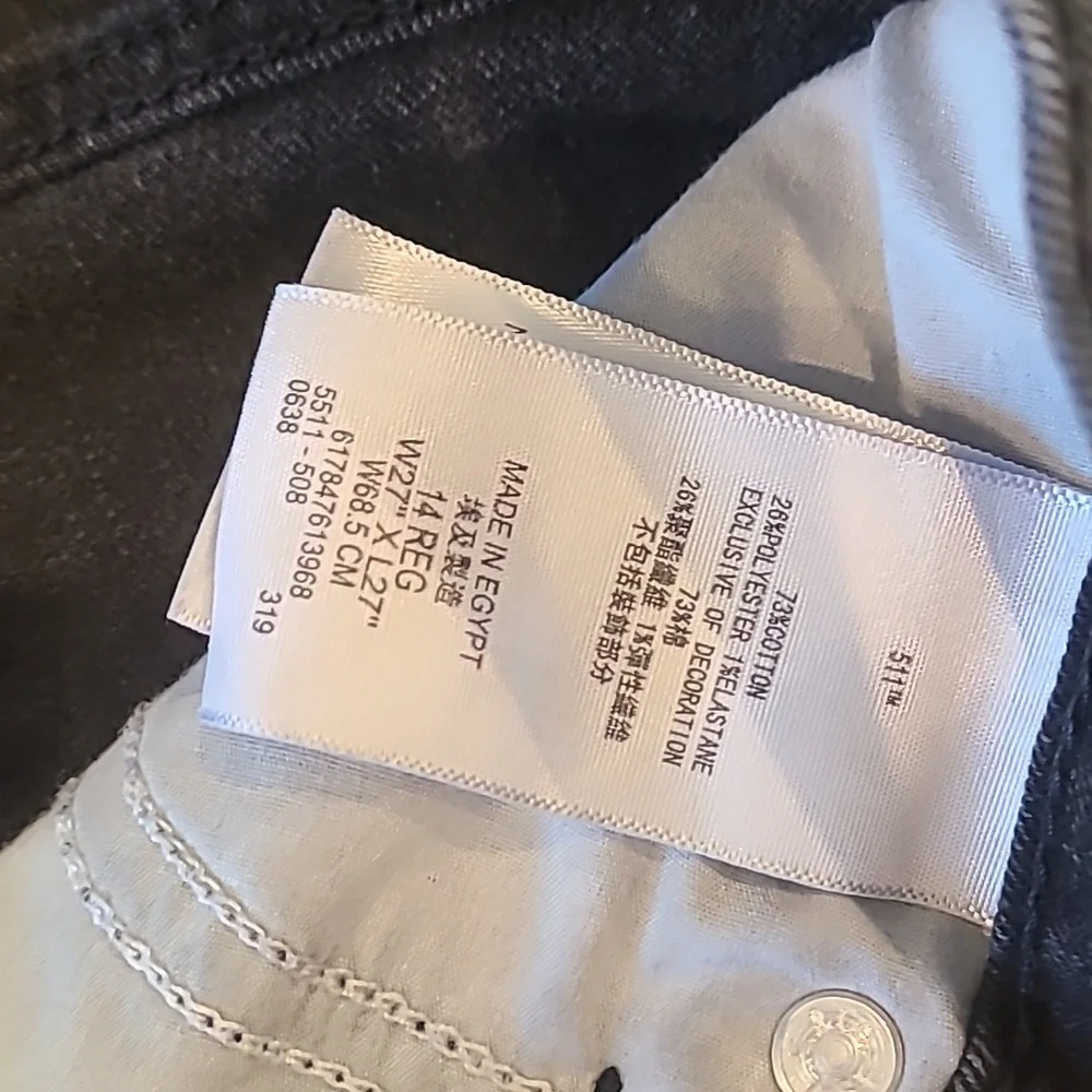 Levis 511 Black Size 14 Regular Jeans